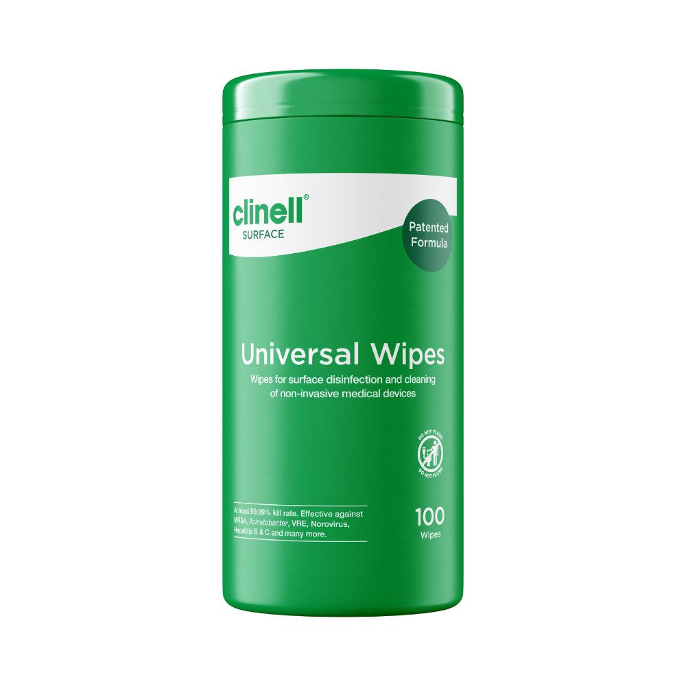 Clinell Universal Sanitizing Wipe Tub 100 Wipes
